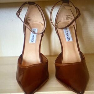 Steve Madden Brown Ankle Strap Heels